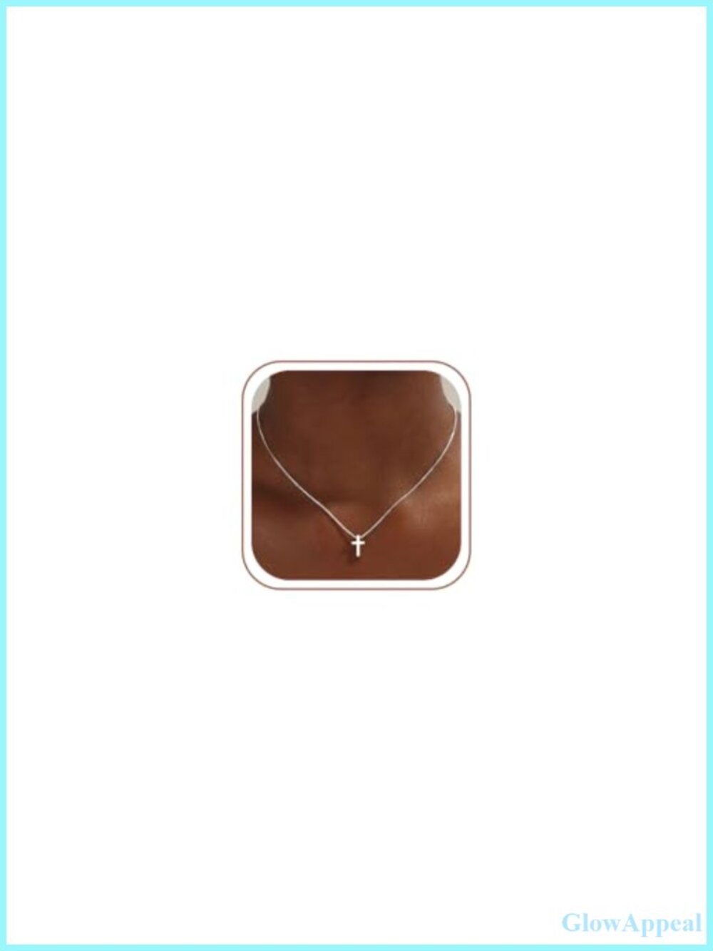 925 Sterling Silver Cross Necklace 1.2mm Box Chain 22in Women